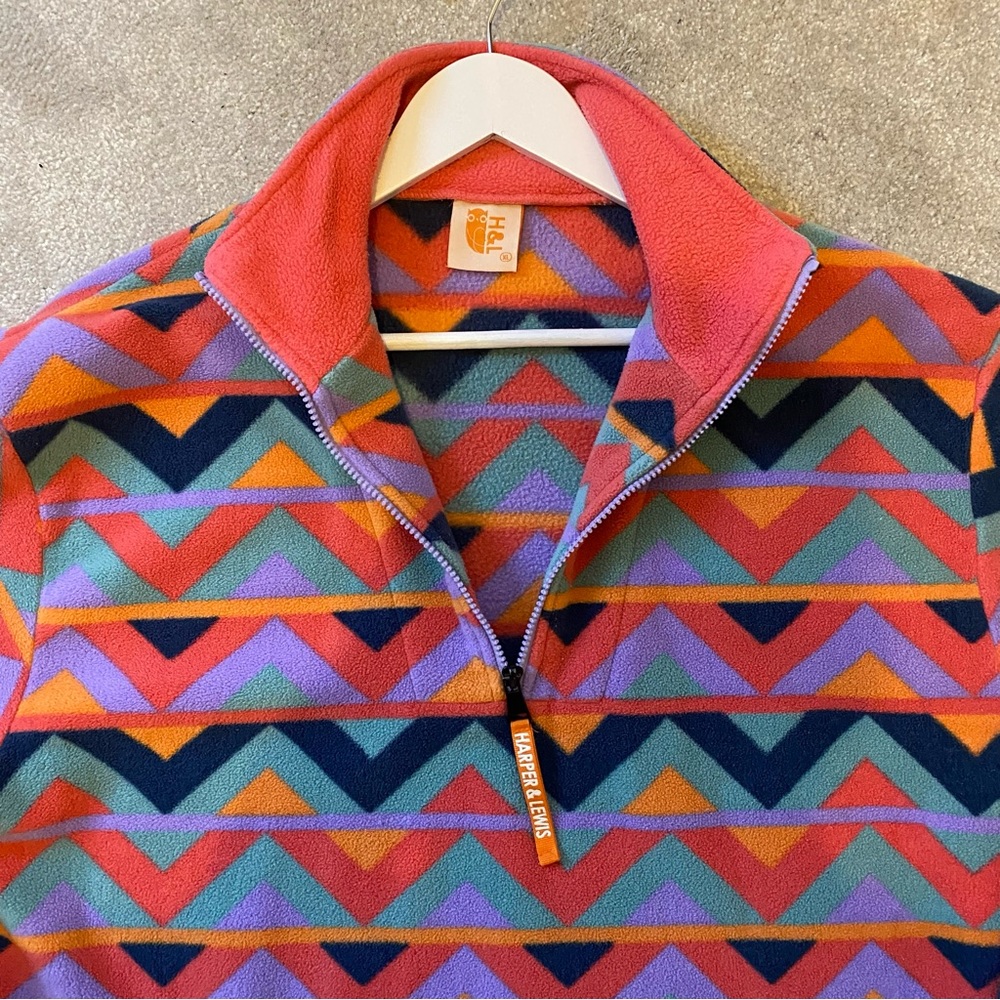 Harper & Lewis Half Zip Pullover Fleece Aztec Pattern - Picture 5 of 9
